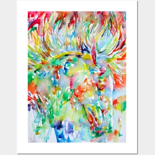 HORSE FACE - watercolor portrait Posters and Art